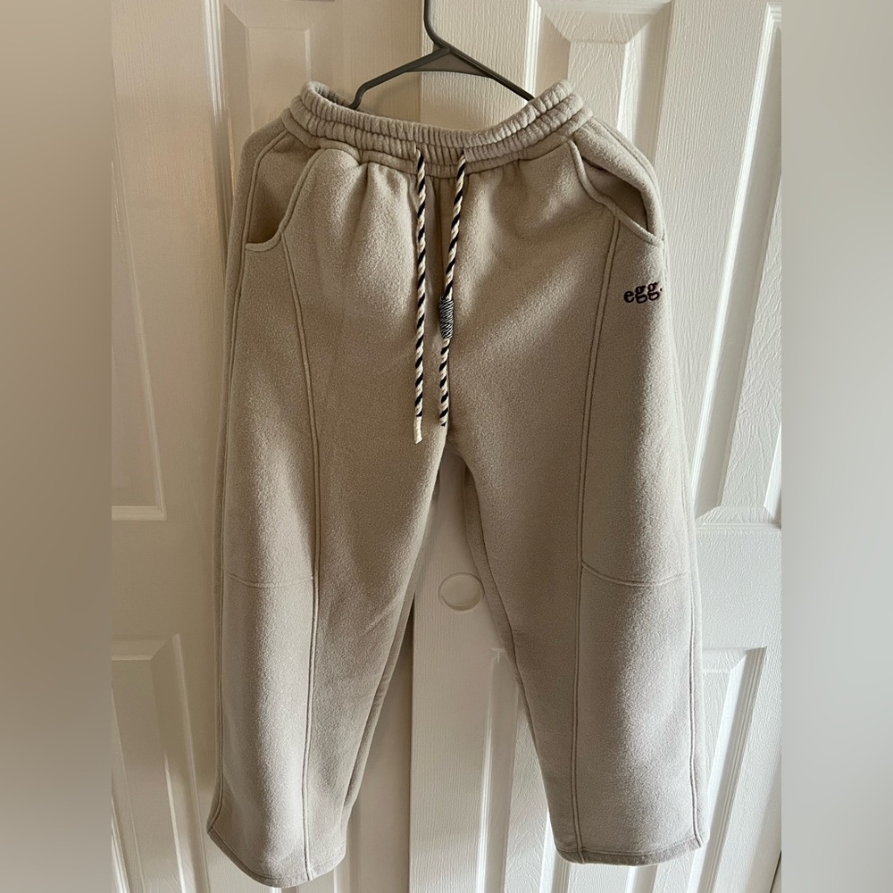Korean Egg brand 
Terry cloth sweatpants towel cotton pants